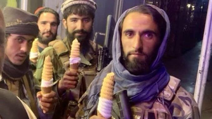 Taliban troll President Biden by posing with ice creams on Twitter