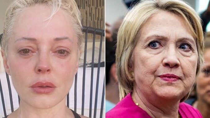 Rose McGowan survives murder attempt shortly after exposing the Clintons