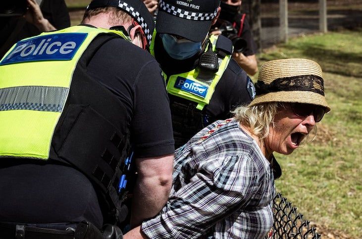 Australian cops harass resident for attending anti-lockdown protest months ago