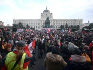 Austria protests compulsory covid jabs