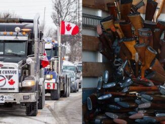 A truckload of 3500 guns and magazines was stolen Sunday morning in Peterborough, Ontario according to police reports.