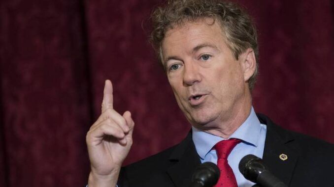 Senator Rand Paul urges American truckers to rise up against the 'New World Order' like their Canadian counterparts