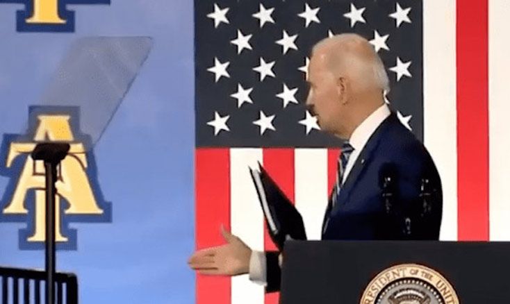 Biden shakes hands with a ghost, sparking mental health fears