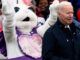 President Joe Biden acts gormless as crowd chant 'let's go brandon' during easter event