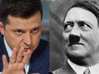 Ukraine President Volodymyr Zelenksy is following in the footsteps of Adolf Hitler and the German Nazi Party by having the opposition leader in Ukraine arrested on dubious charges.