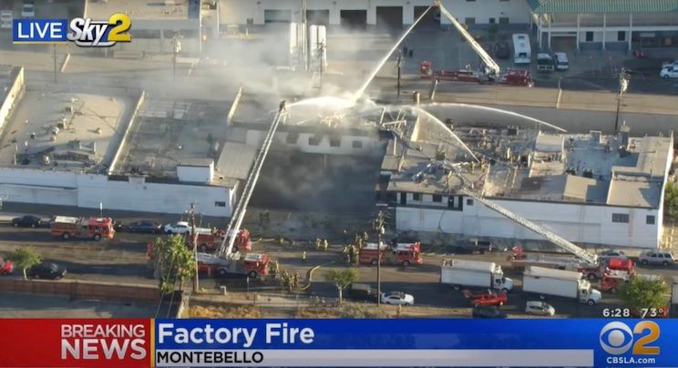 Another food processing plants burns to the ground in California
