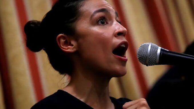 AOC suffers nervous breakdown as crowd chant 'AOC must go' at town hall