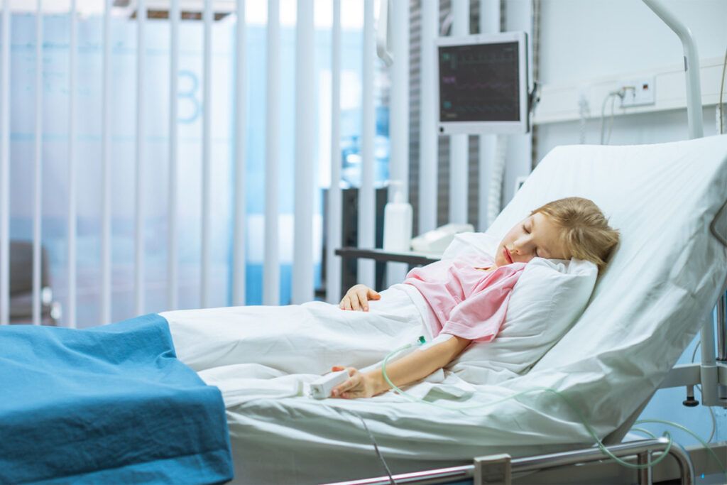 child in hospital