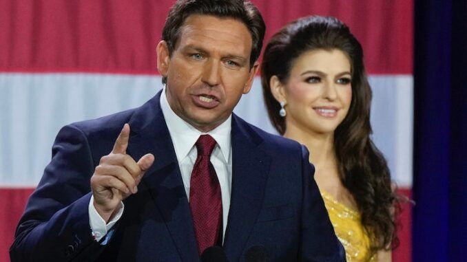 Ron DeSantis vows never to surrender to the New World Order following Florida win