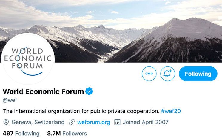 World Economic Forum cancels their Twitter