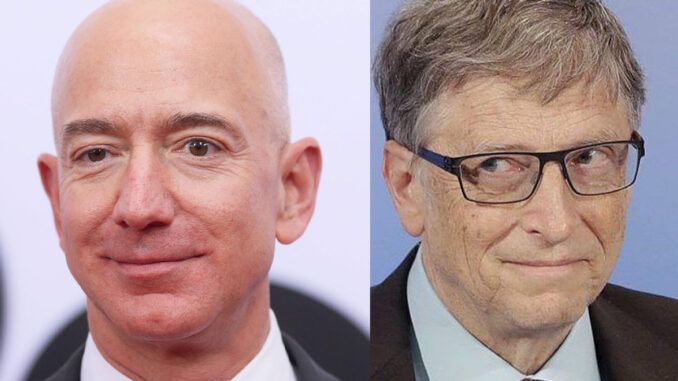 Jeff Bezos and Bill Gates