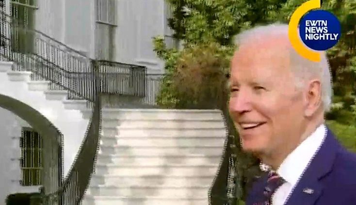 Biden laughs hysterically when asked about christian school shooting