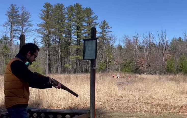 David Hogg filmed using gun range and firing guns