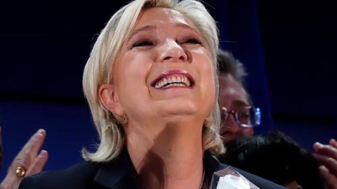 Marine Le Pen set to win France presidential election by landslide as French people reject Macron's globalist agenda