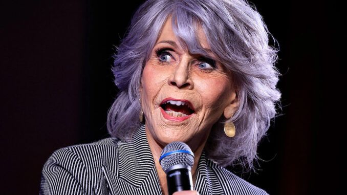 Jane Fonda calls for all white men to be jailed for causing climate change