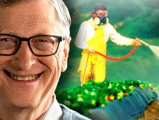 Gates has been exposed pumping millions of dollars into a plan to coat all fruit and vegetables with an invisible product that can't be removed no matter how hard you scrub it.