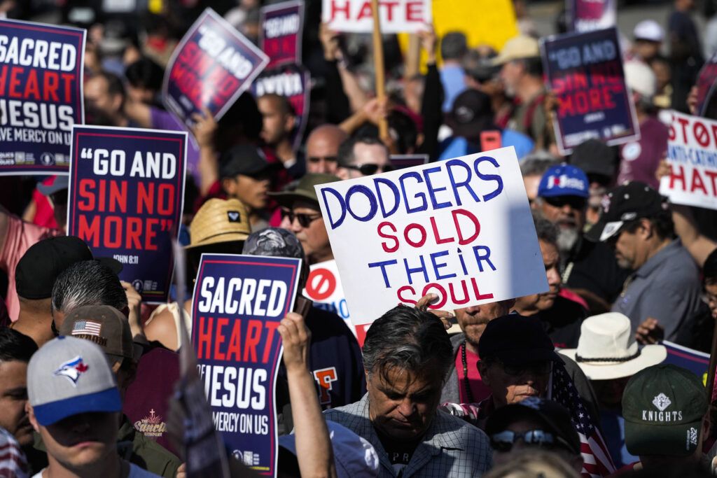 Dodgers stadium protest