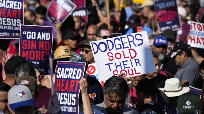 Dodgers stadium protest