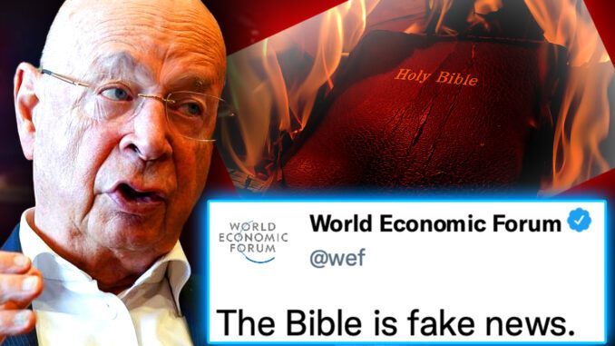 The World Economic Forum has called for religious scripture to be “rewritten” by artificial intelligence to create a globalized “new Bible.”