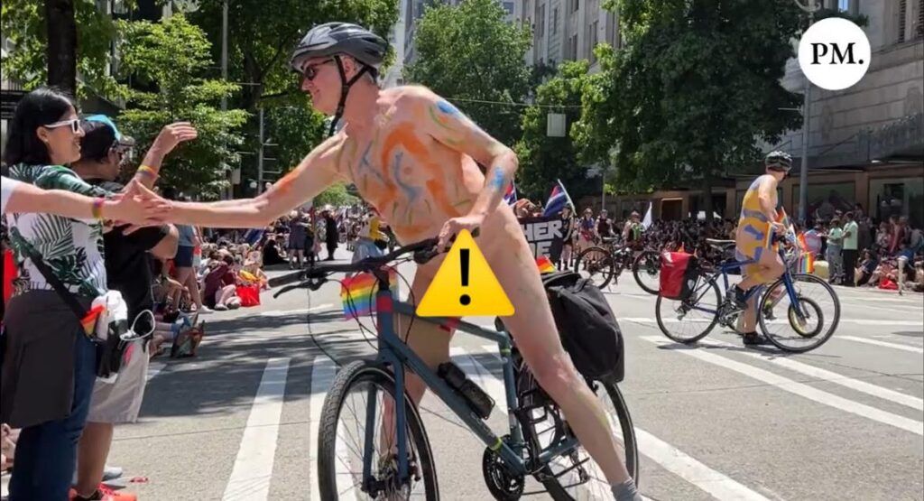 naked cyclists