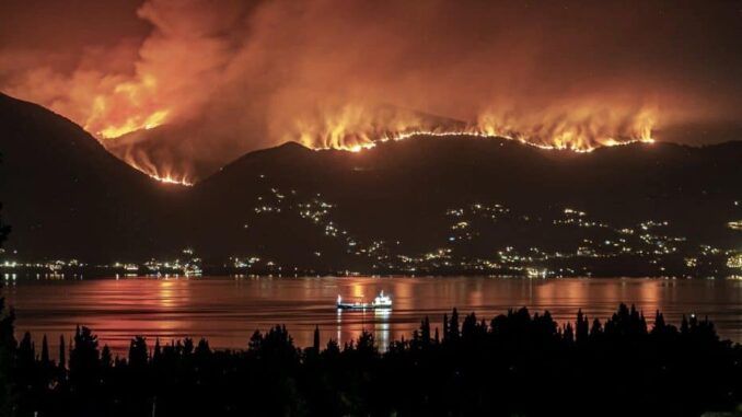 wildfires greece Corfu