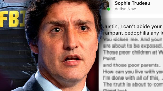 Justin Trudeau's wife Sophie is abandoning the sinking ship before Justin's huge pedophilia scandal blows up in their faces.