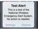 emergency test alert