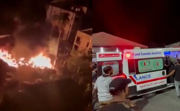 Video shows Israel bombing their own hospital