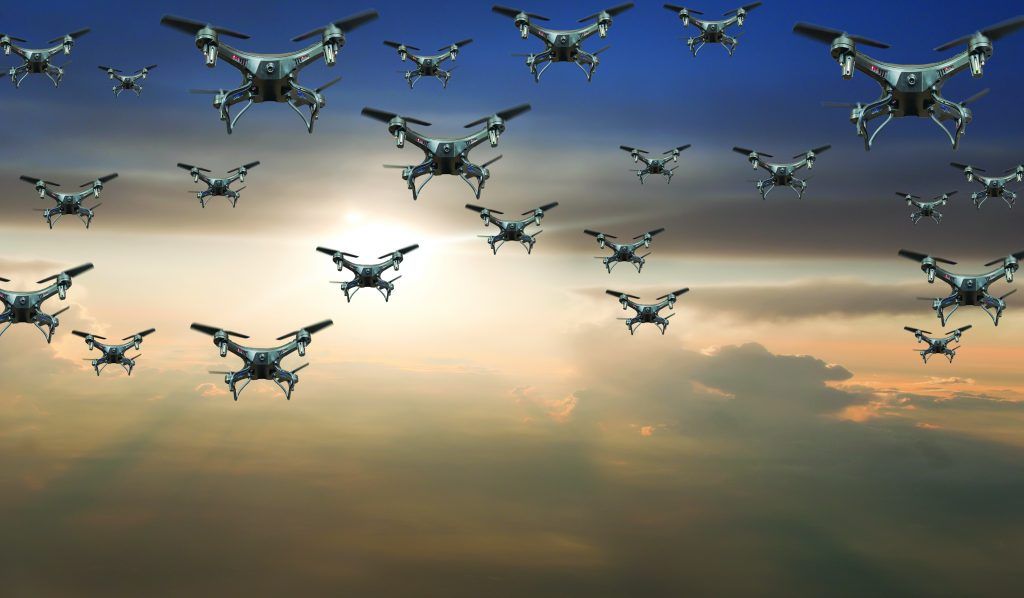 Swarm Of AI controlled drones