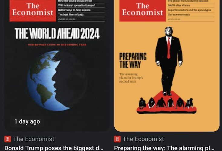 The Economist predicts Trump winning by landslide in 2024