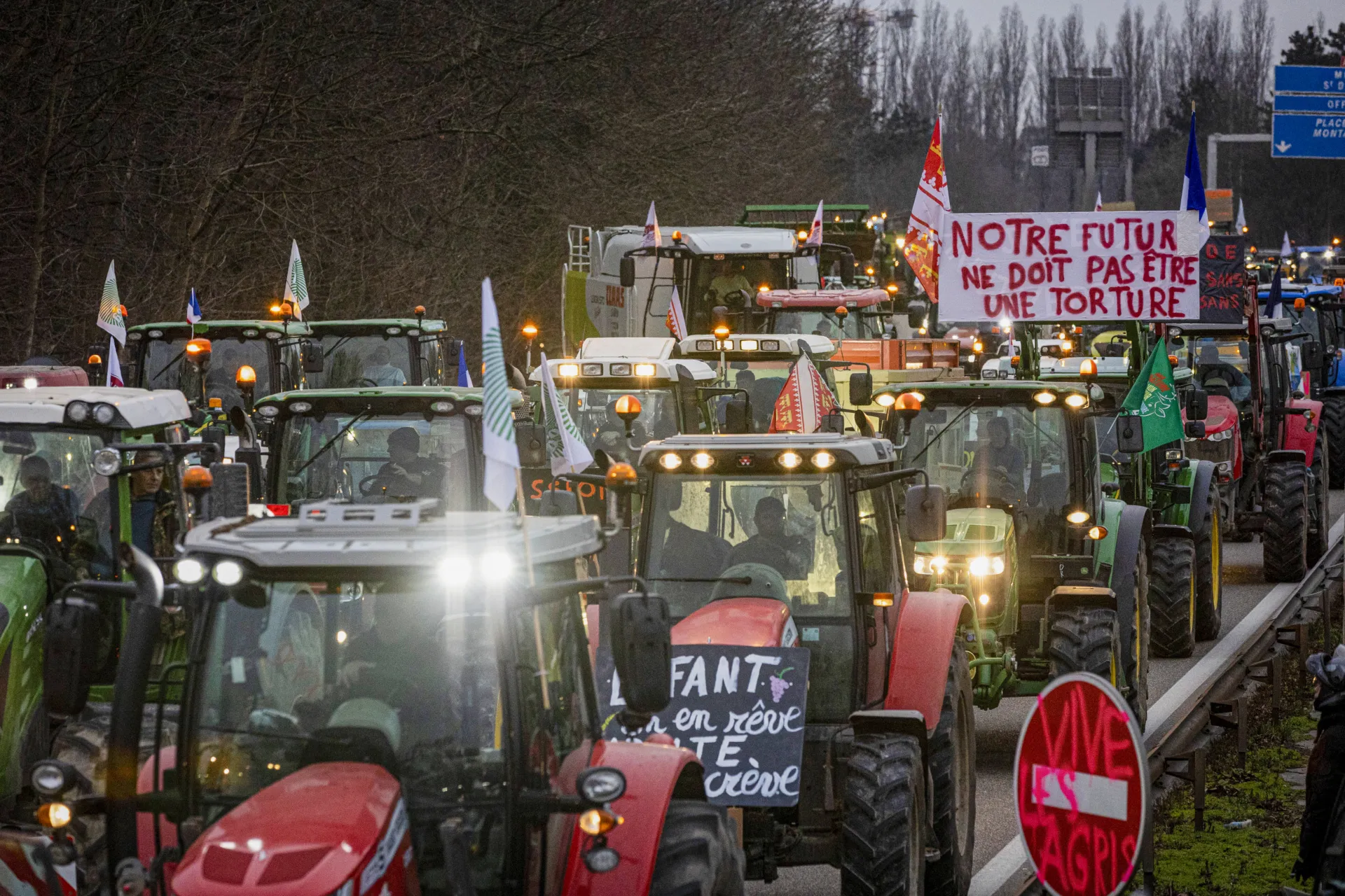French Farmers Take Protests To Heart Of The EU