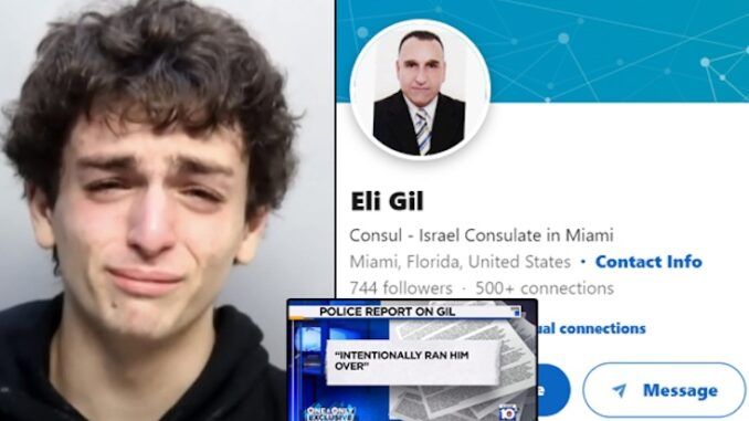 Israeli politician's son claims diplomatic immunity after intentionally running over Florida cop.
