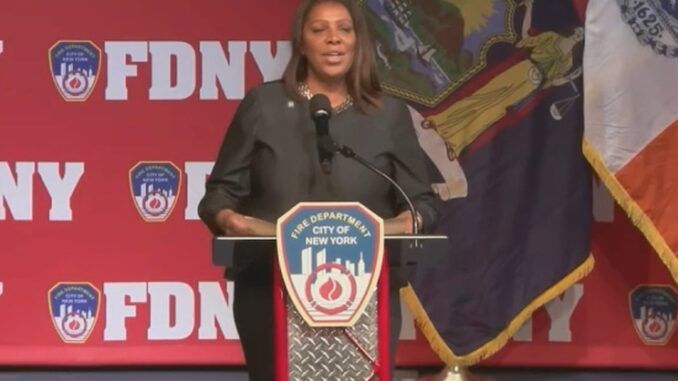 NY firefighters sent to reeducation camps for booing Letitia James