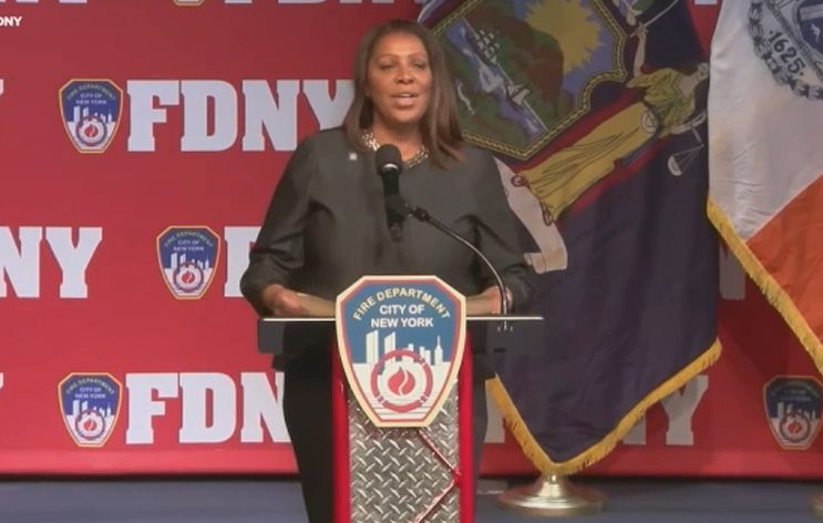 NY firefighters sent to reeducation camps for booing Letitia James