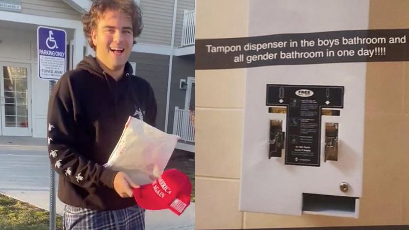 student gets gift from Trump