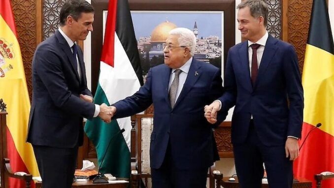 Spain officially recognizes Palestinian statehood.