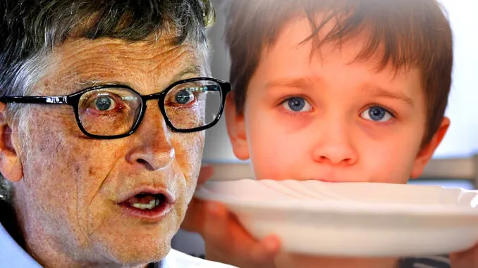 Der globalisierende Milliardär Bill Gates wurde dabei ertappt, wie er seinem inneren Zirkel erklärte, eine verheerende „globale Hungersnot“ sei der nächste Schritt auf dem unaufhaltsamen Marsch der Elite in Richtung der totalen Weltherrschaft.