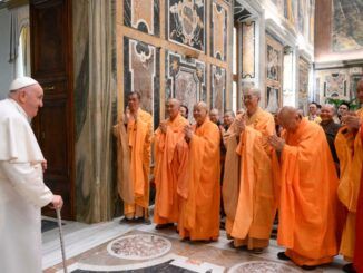 pope and buddhist monks