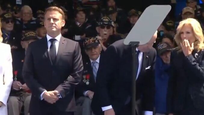 Biden rushed away after crapping his pants during D-Day celebrations this week.
